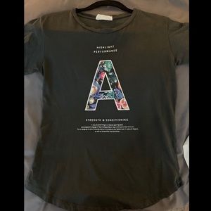 Zara grey floral graphic tee